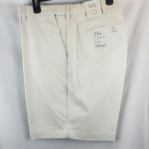 New Khaki Expandable Flat Front Shorts size 40